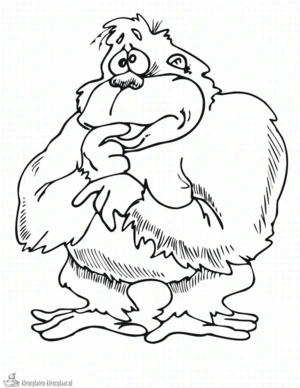 Aap 46 kleurplaat om te printen en kleuren