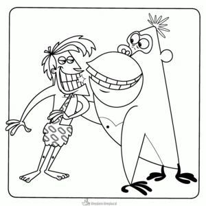 Aap 60 kleurplaat om te printen en kleuren