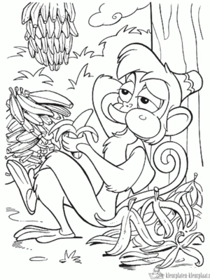 Aap 77 kleurplaat om te printen en kleuren