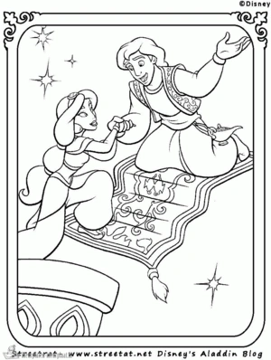 Aladdin 3 kleurplaat om te printen en kleuren