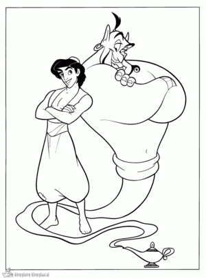 Aladdin 42 kleurplaat om te printen en kleuren