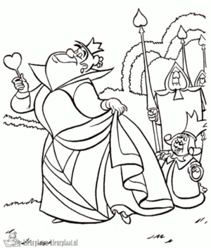 Alice in wonderland 15 kleurplaat om te printen en kleuren