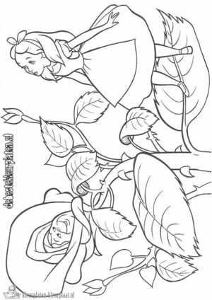 Alice in wonderland 17 kleurplaat om te printen en kleuren