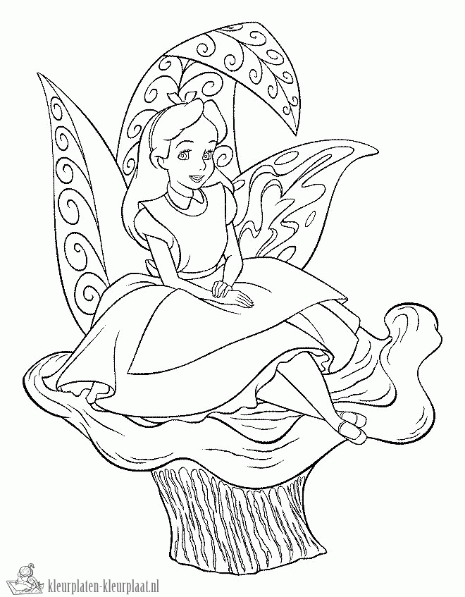 Alice in wonderland 24 kleurplaat