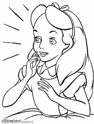 Alice in wonderland 3 kleurplaat om te printen en kleuren