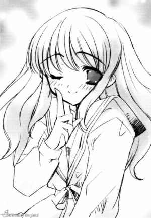 Anime 1 kleurplaat om te printen en kleuren