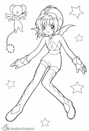 Anime 11 kleurplaat om te printen en kleuren