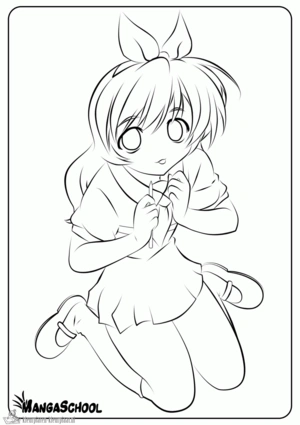 Anime 9 kleurplaat om te printen en kleuren