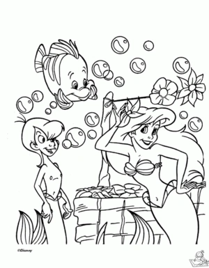 Ariel 14 kleurplaat om te printen en kleuren