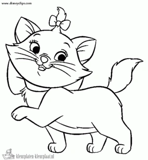Aristocats 1 kleurplaat om te printen en kleuren