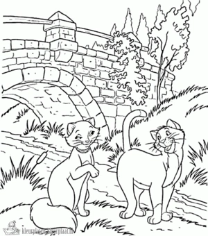 Aristocats 10 kleurplaat om te printen en kleuren