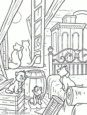 Aristocats 11 kleurplaat om te printen en kleuren