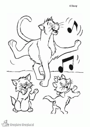 Aristocats 14 kleurplaat om te printen en kleuren