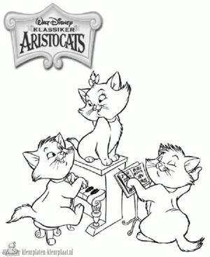 Aristocats 18 kleurplaat om te printen en kleuren