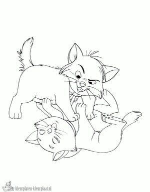 Aristocats 22 kleurplaat om te printen en kleuren