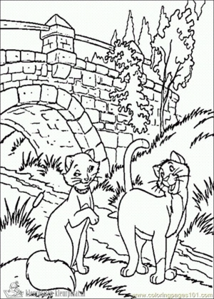 Aristocats 24 kleurplaat om te printen en kleuren