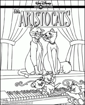 Aristocats 26 kleurplaat om te printen en kleuren