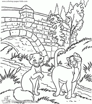 Aristocats 27 kleurplaat om te printen en kleuren