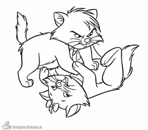 Aristocats 32 kleurplaat om te printen en kleuren