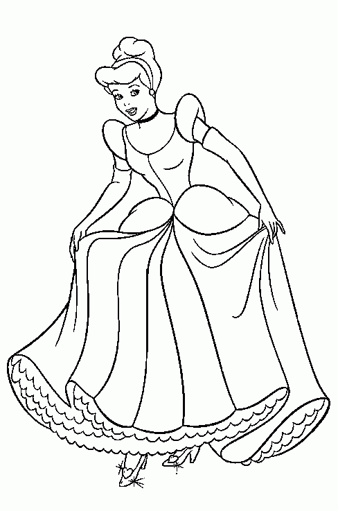 Assepoester 1 kleurplaat