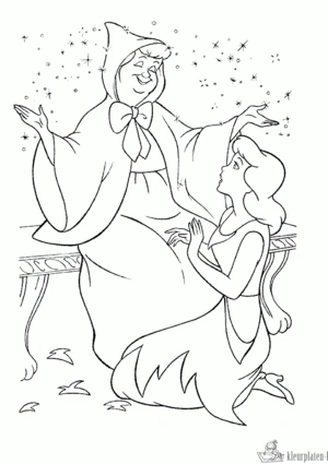 Assepoester 10 kleurplaat om te printen en kleuren