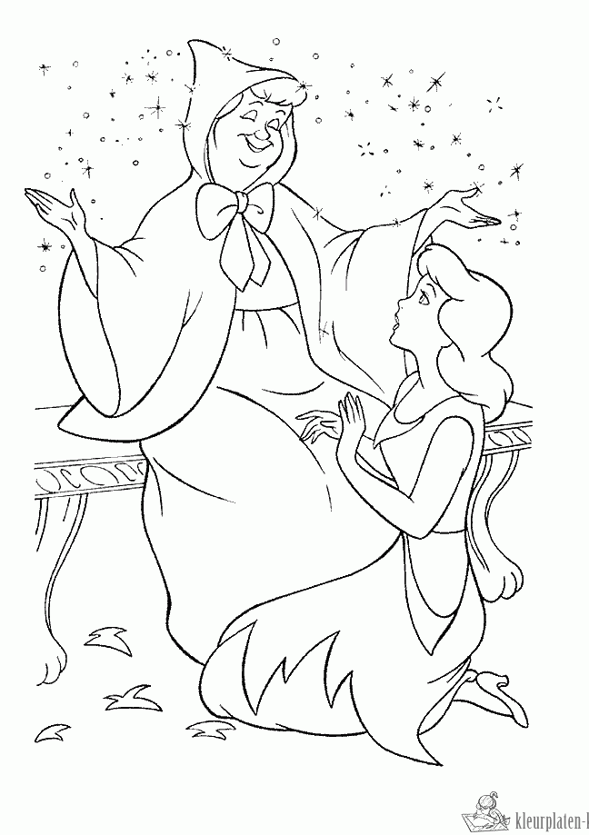 Assepoester 10 kleurplaat