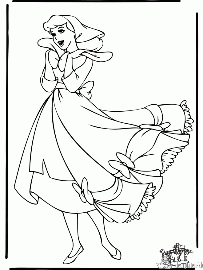 Assepoester 14 kleurplaat