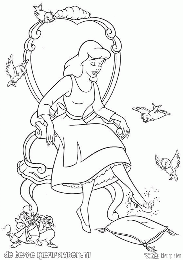 Assepoester 21 kleurplaat