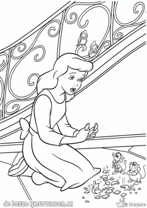 Assepoester 22 kleurplaat om te printen en kleuren