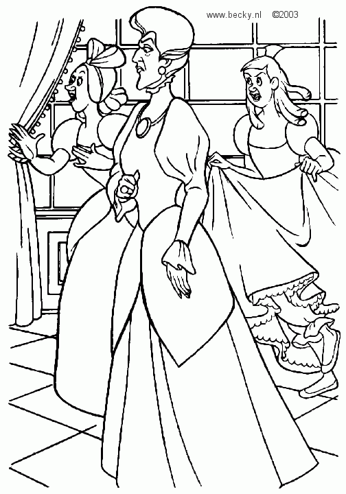 Assepoester 45 kleurplaat