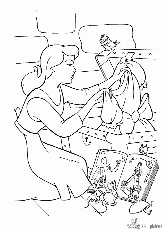 Assepoester 8 kleurplaat
