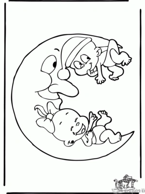 Baby 21 kleurplaat om te printen en kleuren