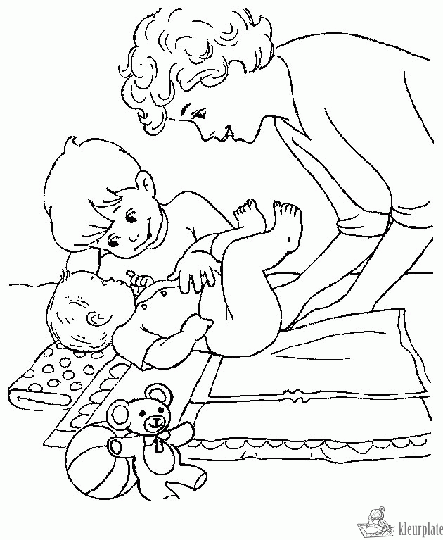 Baby 45 kleurplaat