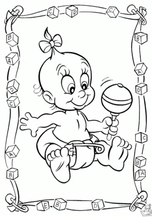 Baby 52 kleurplaat om te printen en kleuren