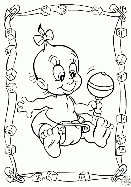 Baby 52 kleurplaat