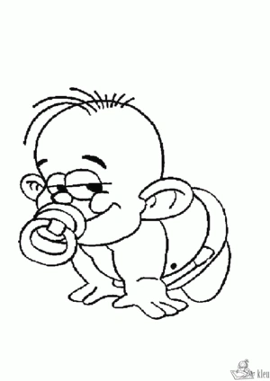 Baby 80 kleurplaat om te printen en kleuren