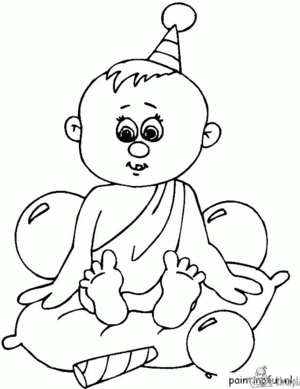 Baby 96 kleurplaat om te printen en kleuren