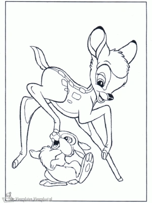Bambi 11 kleurplaat om te printen en kleuren