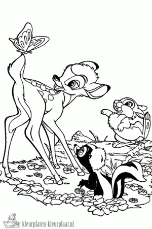 Bambi 12 kleurplaat om te printen en kleuren