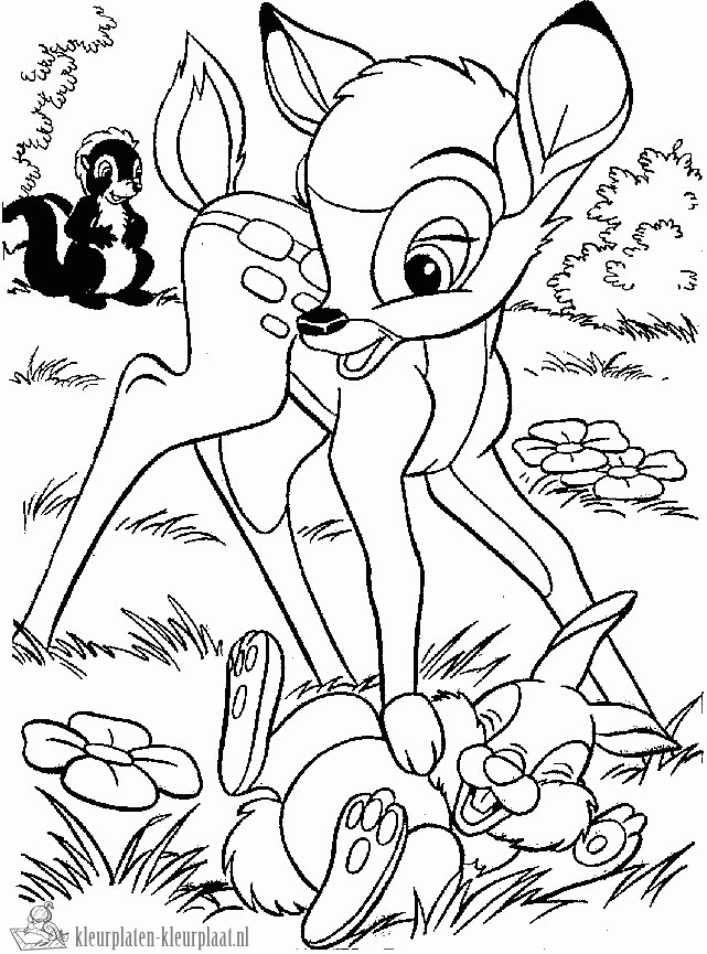 Bambi 15 kleurplaat