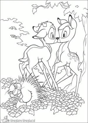 Bambi 17 kleurplaat om te printen en kleuren