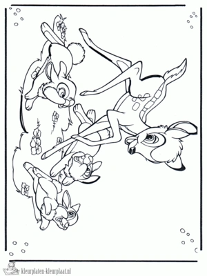 Bambi 2 kleurplaat om te printen en kleuren