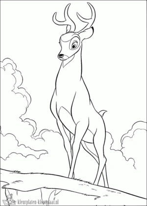 Bambi 21 kleurplaat om te printen en kleuren