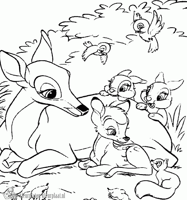 Bambi 3 kleurplaat