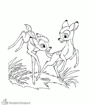 Bambi 30 kleurplaat om te printen en kleuren