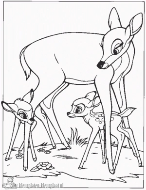 Bambi 8 kleurplaat om te printen en kleuren