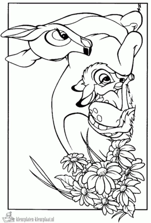 Bambi 9 kleurplaat om te printen en kleuren