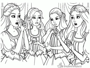 Barbie 18 kleurplaat om te printen en kleuren