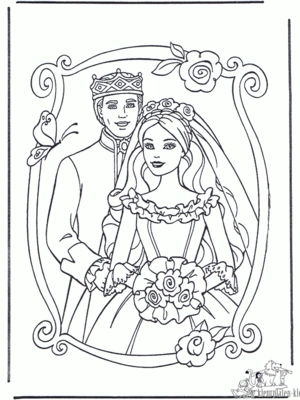 Barbie 19 kleurplaat om te printen en kleuren