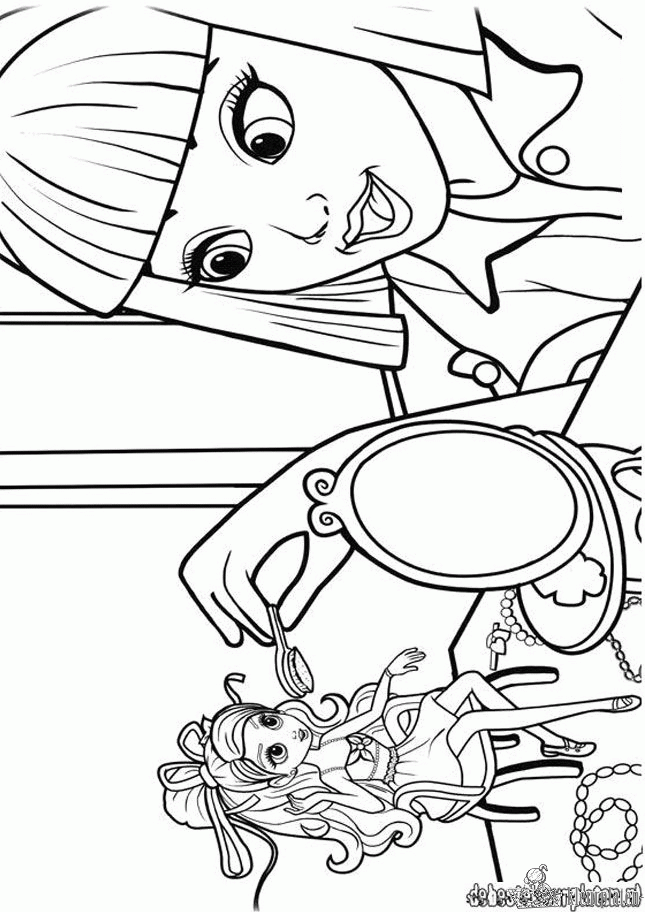 Barbie 21 kleurplaat